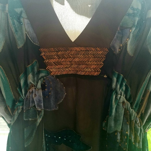 Hale Bob velvet kimono sleeve dress - Picture 3 of 8